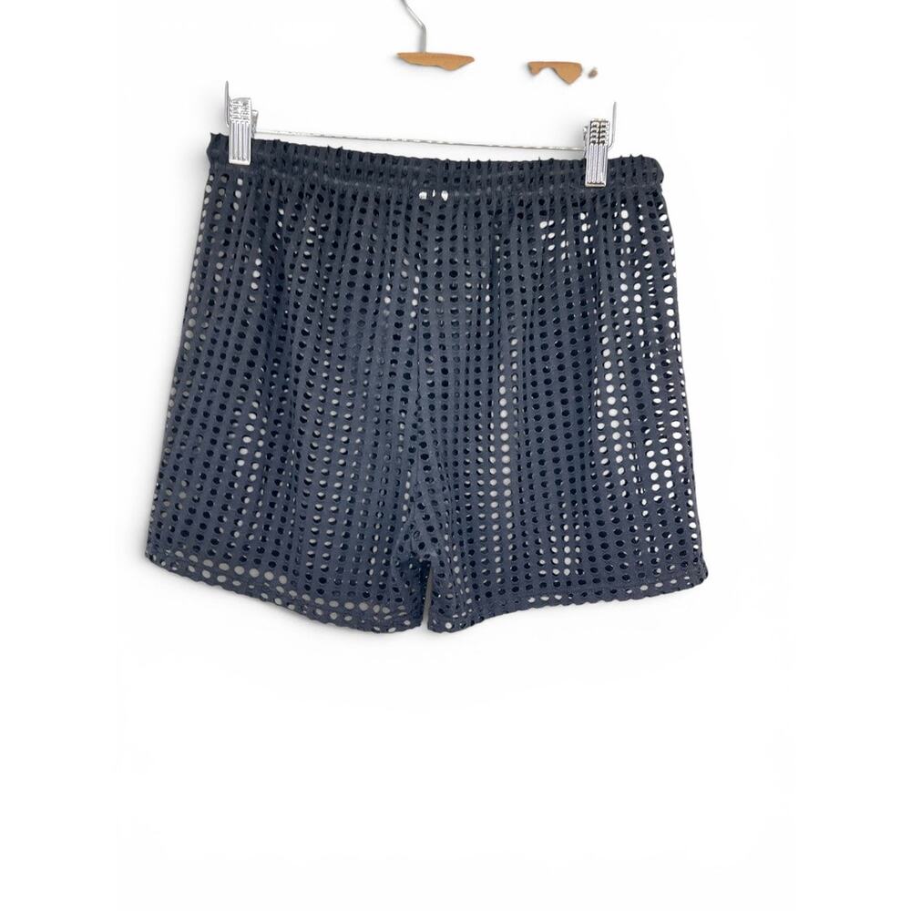 Unbranded Swim Coverup Open Knit Shorts with Skull Pull Women's S Black - Picture 2 of 4